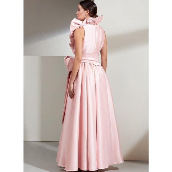 Badgley Mischka Vogue Pattern V1861 Ruffled Evening Gown Size 16-24 - Picture 6 of 6